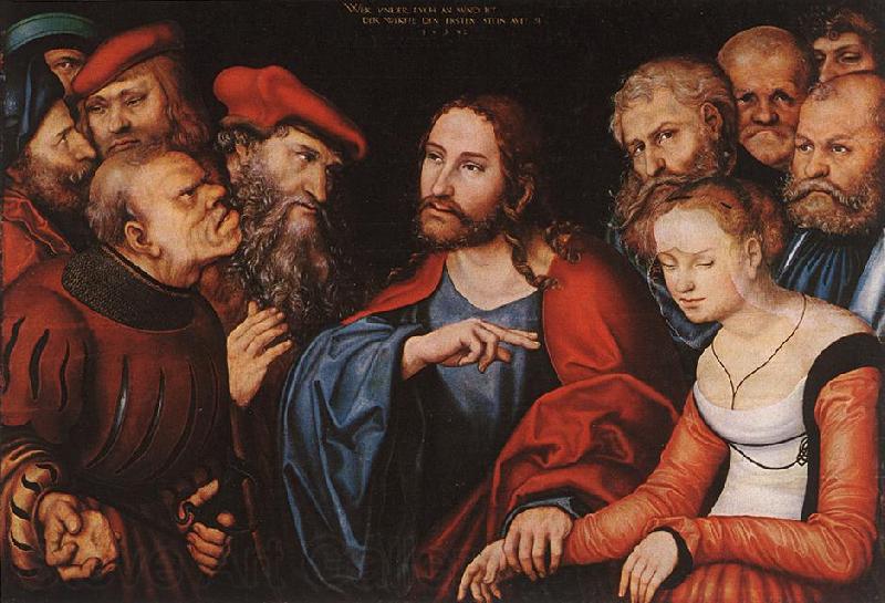 CRANACH, Lucas the Elder Christ and the Adulteress fgh France oil painting art